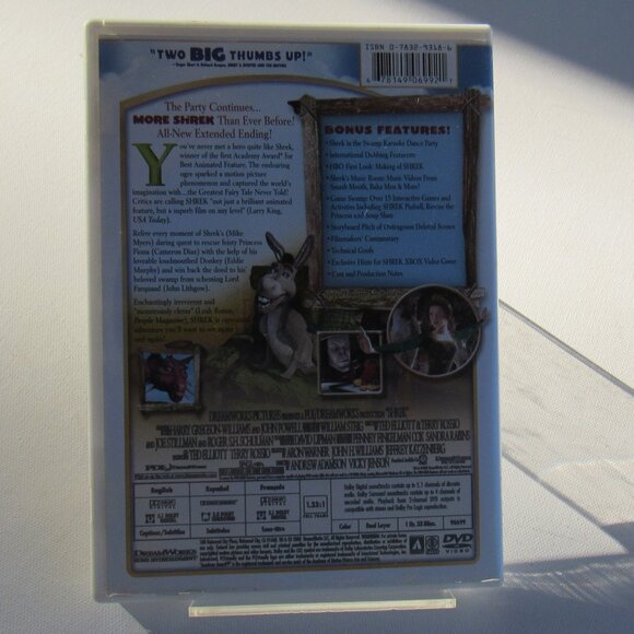 Shrek Dreamworks Animation DVD Video Movie 2001 - Picture 2 of 5